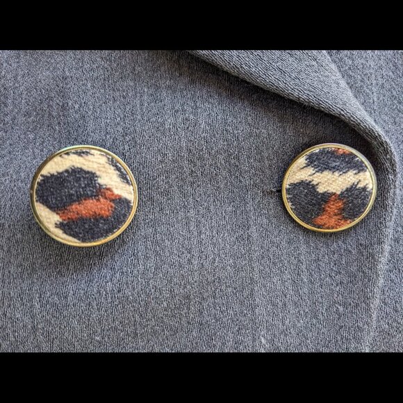 Rare VINTAGE 90s Made In France Bestini “Pop Art” Wool Leopard Detailed Jkt Sz 4 - Picture 15 of 15
